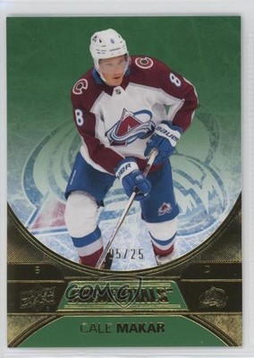 2021-22 Upper Deck Credentials Green 5/25 Cale Makar #13 05bx