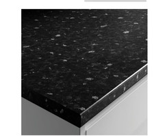 Kitchen Satin Finish Laminate Black Slate Effect Worktop 600mm x 38mm x 3m
