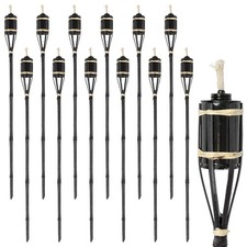 Bamboo Garden Torches - 114cm - Black - Pack of 12