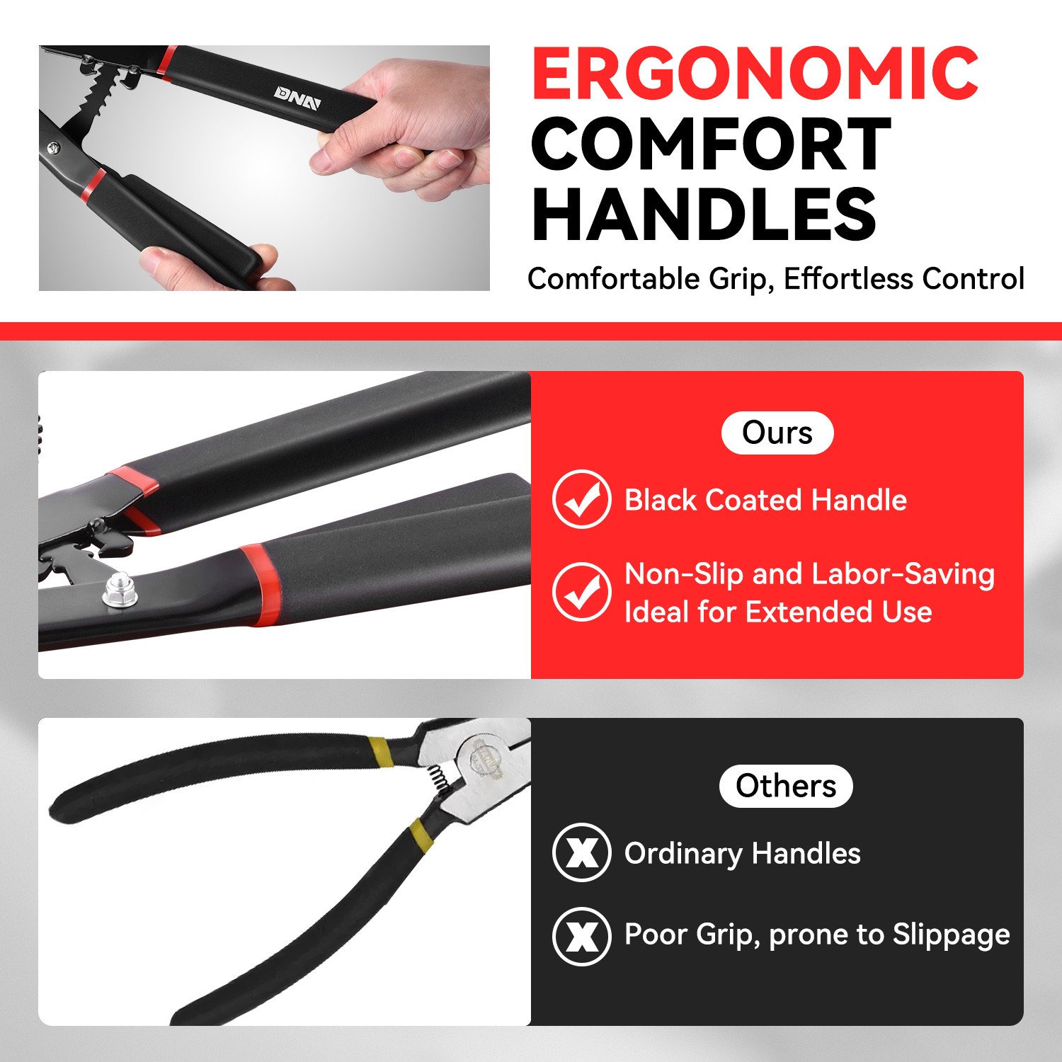 [2Pcs] 16" Circlip Plier Set Heavy Duty Internal External Snap Ring Pliers Kit