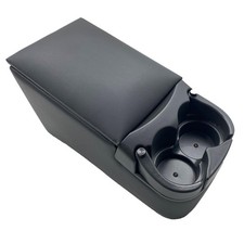 Universal Truck Bench Seat Console With Cup Holders Grey
