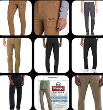 Men's Wrangler Outdoor, Tony Hawk, Chaps, Reebok Or George Casual Pants, New