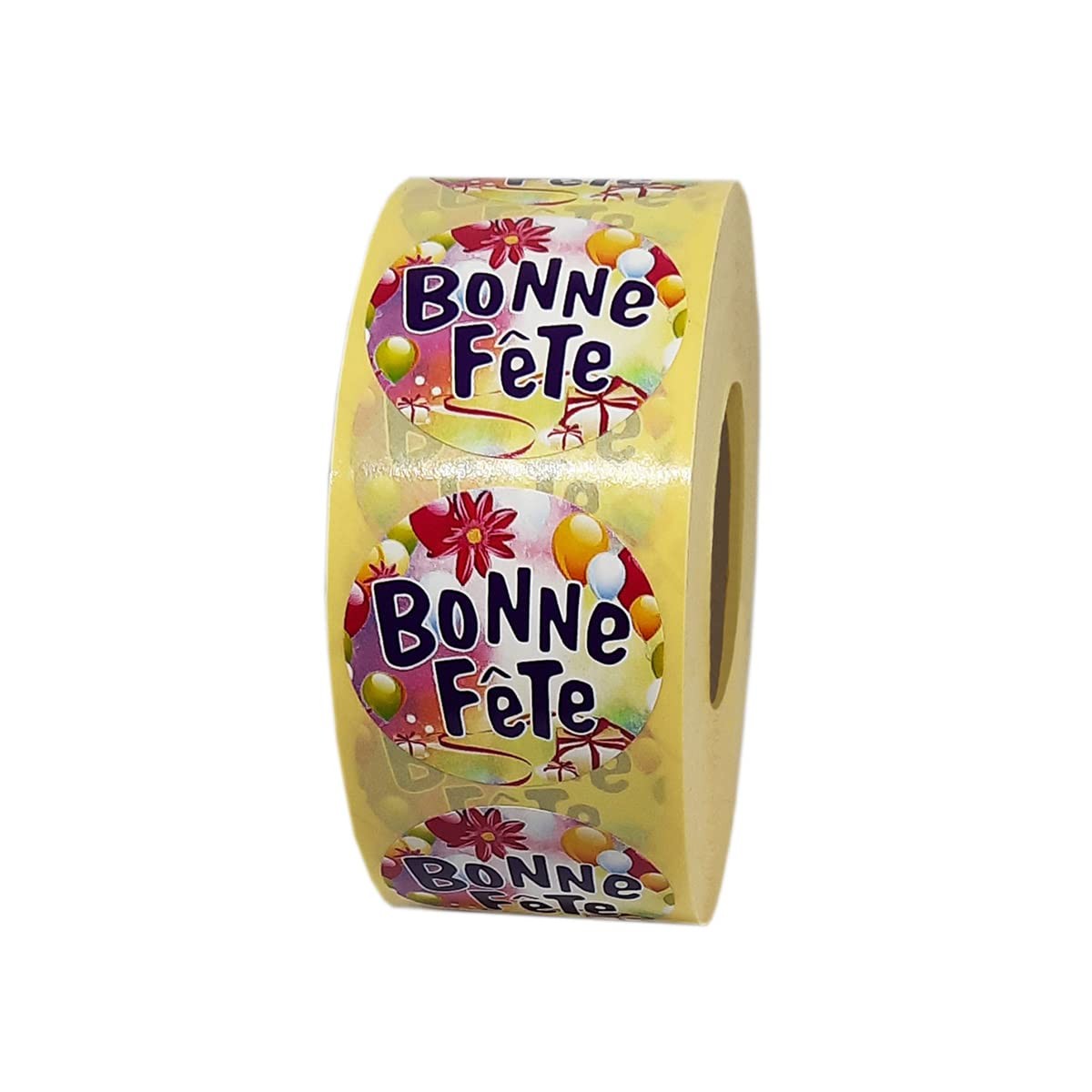 Sticker Bonne Fête Ø 35 mm pour personnaliser vos paquets cadeaux et enveloppes festives