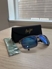 Maui Jim Wana mj846 Brushed Dark Gunmetal/Blue Hawaii - Please Read 