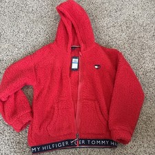 Tommy Hilfiger Girls Red Full Zip Jacket Size XL 16 