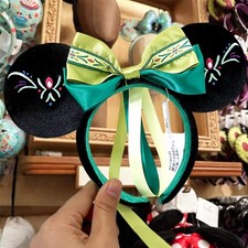 Disney Resort Headband Frozen Anna Fantasy Springs Green Minnie Ears Disneyland