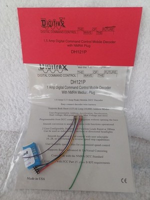 Digitrax DH121P HO Scale 1.5 Amp Digital Command Control Mobile Decoder NEU