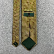 Zadi Andrews Ties Tie Mens Yellow Red Geometric Floral Pattern Pure Silk Italy