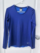 Nike Dri Fit Dark Blue Long Sleeve Size Medium