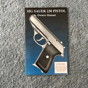Sig Sauer P230 Owners Manual
