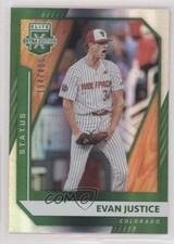 2021 Panini Elite Extra Edition Status Green 194/499 Evan Justice #140 4z8