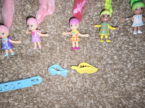 Vintage Tyco Fabulous Hair Friends 13 Mini Puppen mit bunten Haaren Set & Bar - Bild 6 von 7