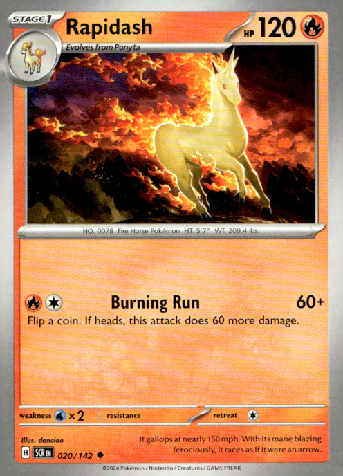 Rapidash Uncommon SV07: Stellar Crown 020/142 NM