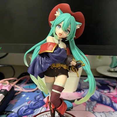 Hatsune Miku Puss in Boots Anime Figure Cute PVC Model Toy Gift