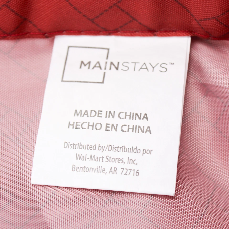 Lote de 2 Mainstays Cortina de Ducha Tela Floral Roja y Tela Forro de Ducha Blanco Foto 4 de 4