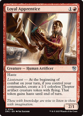 LOYAL APPRENTICE mtg NM-M Commander Aetherdrift 1 Unc