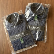 2 Stück Olymp 24/Seven Super SlimFit - Flex Jersey Herrenhemd - 37 