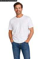 Christian Berg Herren T-Shirt Gr. L Weiss Shirt Kurzarm Rundhals Baumwolle