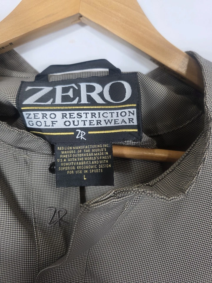 Zero Restriction Mens Gingham Golf Wind Jacket National Golf Club L  - Image 2 of 4