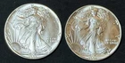 Lot Of 2 1987 American Silver Eagles .999 Fine Coins 2 Oz Total, No Reserve #34