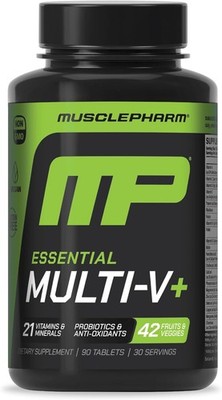Muscle Pharm Essentials Multi-V+,The Athlete's Multi-Vitamin,Enhanced Energy,Per