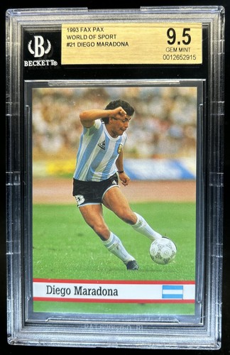 1993 Fax Pax Diego Maradona World Of Sport #21 BGS 9.5 Gem Mint