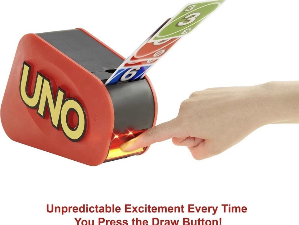 UNO Extreme Card Game Featuring Random-Action Launcher with Lights ...