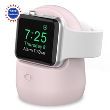 Apple Watch Stand 38mm Silicone Charging Dock Holder AhaStyle iWatch Ultra Pink