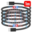 100W Magnetic USB C to USB C Fast Charging Cable 1M for iPhone 17 16 15 Samsung