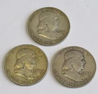 Franklin Half Dollar Lot of 3 - 1960D, 1961D, 1962D