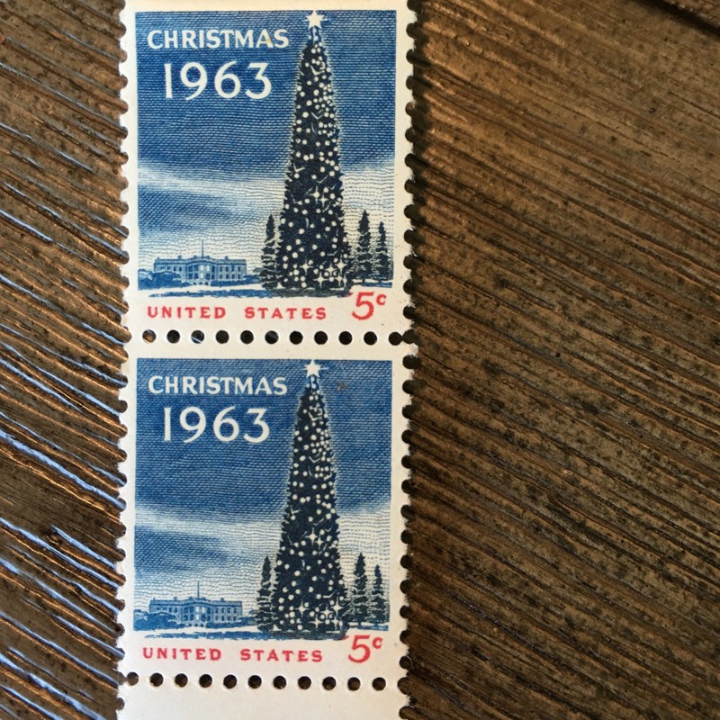 National Christmas Tree Stamps 1963 Set Of 10 Stamps