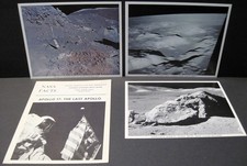Lot Vintage 1973 LAST Apollo 17 Moon NASA Astronaut B/W Photo Paper Teaching Aid