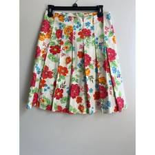 Tommy Hilfiger Floral Print Pleated Skirt Size 2 Colorful Flowers