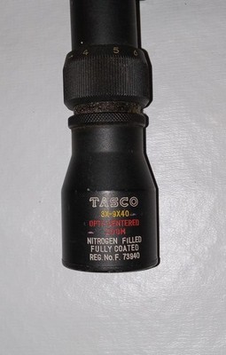 TASCO 3X-9X.40 Zoom Rifle Scope Waterproof Crosshairs Clear with