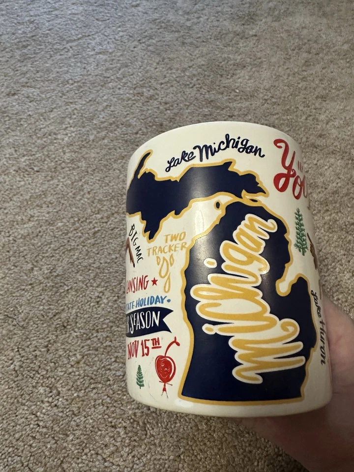 Michigan Yooper Upper Peninsula Detroit Primitives by Kathy Mermaid Mug Ceramic - Image 4 of 4