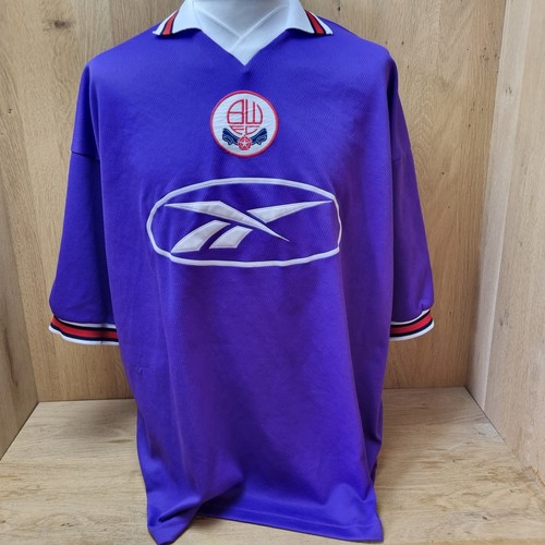 BWFC Bolton Wanderers 1997-1998 Auswärts Reebok Fußballtrikot 50"-52" lila