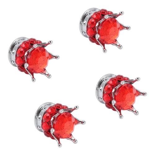 New 4 Pieces Tire Wheel Stem Valve Cover Caps Crown Style For Cars - Picture 23 of 23