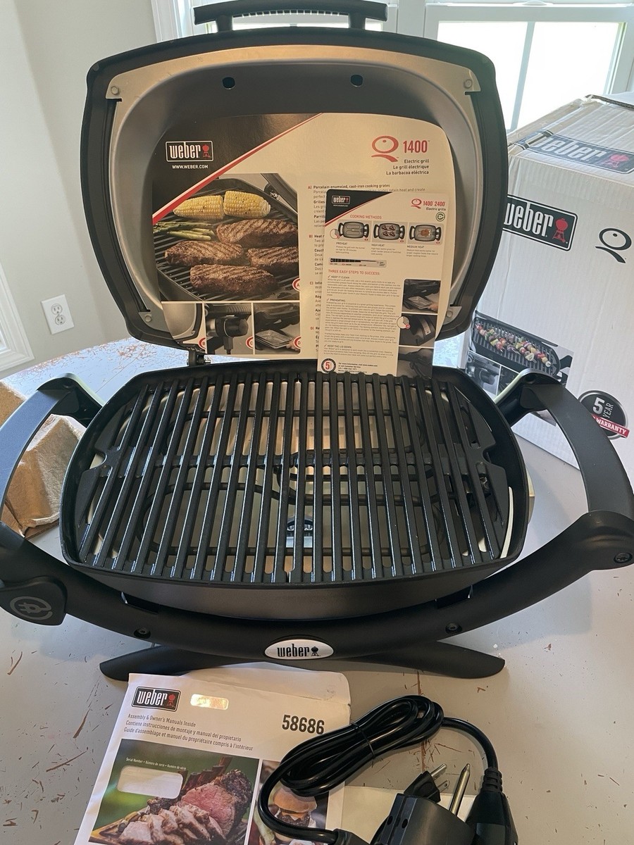 Weber Q1400 電気グリル ダークグレー 新品 屋外対応 アウトドア Amazon | ウェーバー(Weber) バーベキュー コンロ BBQ グリル