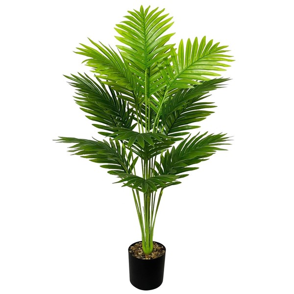 KüNstliche Areca Palme Kunstpflanze Im Topf 80Cm Dekoration Wohnzimmer BüRo-image