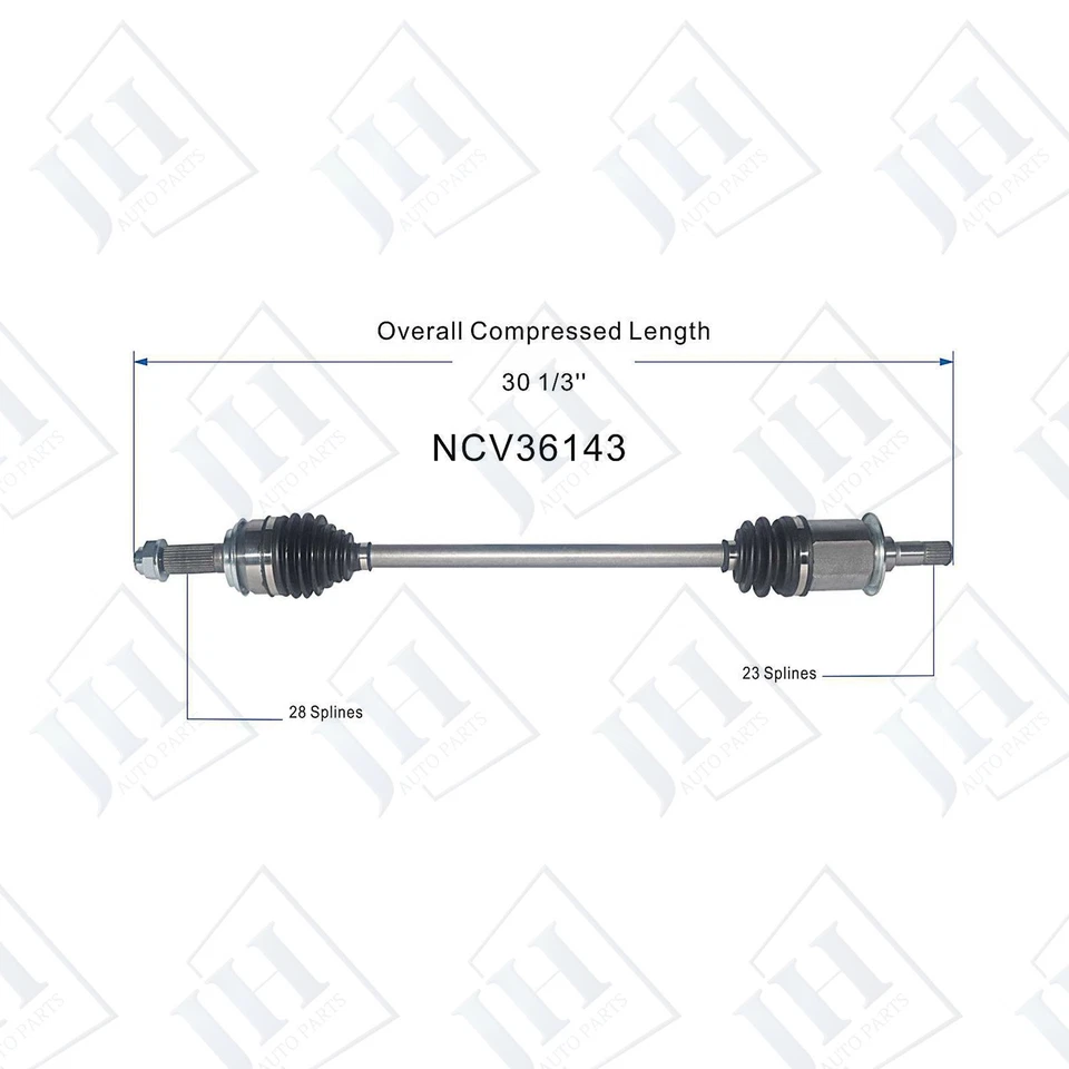 Juego de ejes de eje CV izquierdo derecho OE para 09-11 Honda CR-V L4 2,4 L TRACCIÓN DELANTERA 4X4 Foto 3 de 4
