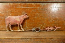 Antique Early Primitive Cow BULL Directional Figural Weathervane Arrow 22