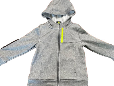 Athletic Works Hooded Zipper Jacket Gray Pockets Boy Toddler Sz 4T