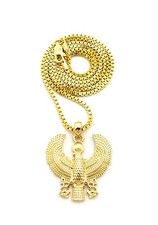 Unisex Egyptian Horus Bird Pendant 18",20",24" Box Chain Necklace XMP54G