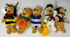 New Vintage Club Disney 5 Pc. Winnie The Pooh Bean Bag Plush Pumpkin Bee Etc