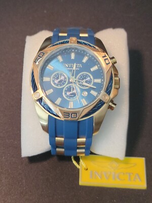 INVICTA BOLT Chronograph 52mm, Rose Gold, Blue Dial Men