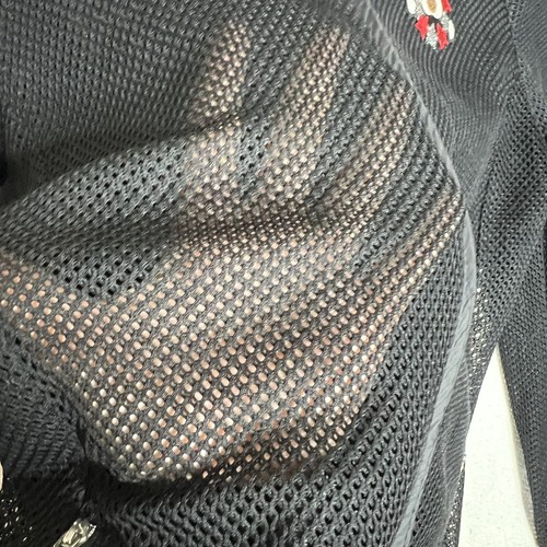 Fishnet Black Full Zip Dog Patch Cheerleading Sports Jacket - Picture 6 of 10
