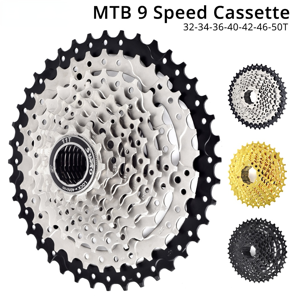 9Speed MTB Bicycle Cassette 11-32/34/36/40/42/46/50T Freewheel 9Speed MTB Bicycle Cassette 11-32/34/36/40/42/46/50T Freewheel