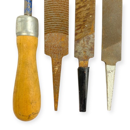 Heller Nucut Vixen Round and Flat File Set, 15, 17 in, 4 Pcs, Made in USA - Picture 3 of 14