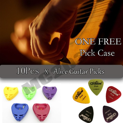 10X Acoustic Bulk Electric Smooth Guitar Picks Plectrum 1.5mm+one FREE