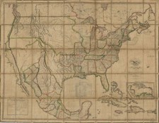 18" x 24" 1820 Map of United States of America